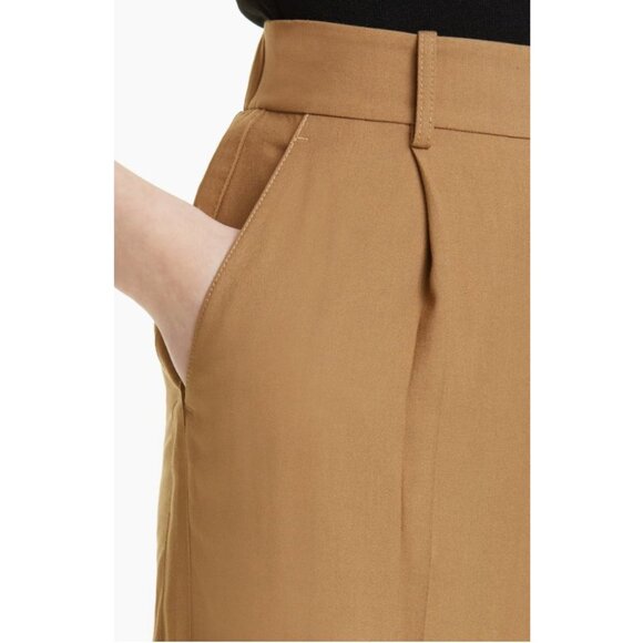 Vince Darted Pull-on Pants In Dark Hazel Tan Brown Viscose Straight Leg Large - Picture 5 of 13